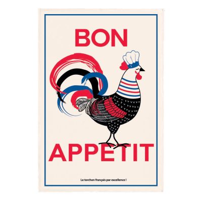 Bon Appetit tea towel Écru 48 X 72