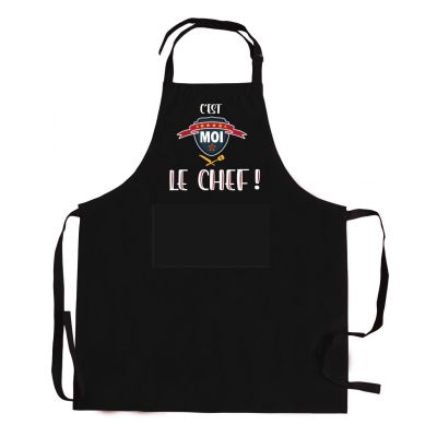 The recycled chef cooking apron Noir 72 X 90