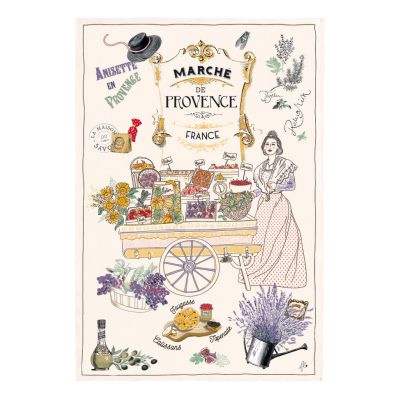 Kitchen Towel Les Marches De Provence Ecru 48 X 72