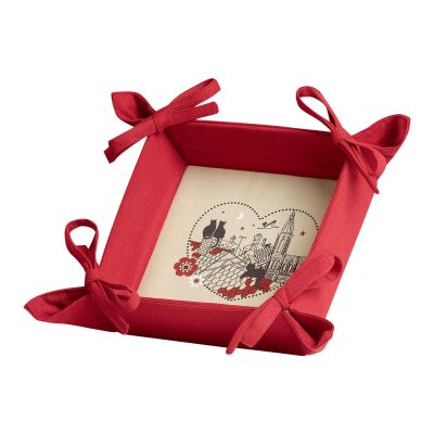 Bread Basket Chats Coeur Rouge 20 X 20 X 7