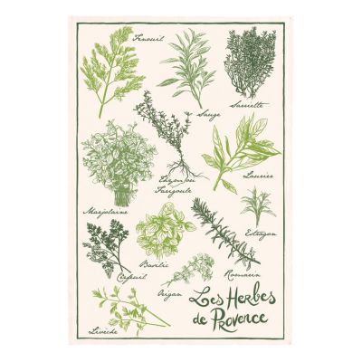 Kitchen Towel Herbes De Provence Ecru 48 X 72