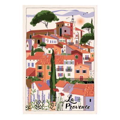 Kitchen Towel Village Provence Ecru 48 X 72