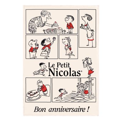 K-Towel Petit Nicolas L'Anniversaire Ecru 48 X 72