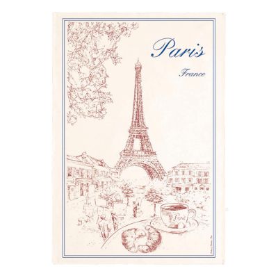 Kitchen Towel Paris Tour Eiffel Assortis 72 X 48