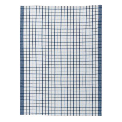 Evan Recycled Tea Towel Blanc/Bleu 50 X 70